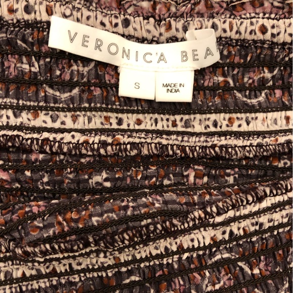 NWOT Veronica Beard Rosalinda Smocked Off The Shoulder Top Small - Picture 4 of 4